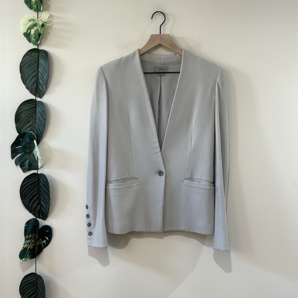 Helmut by Helmut Lang Beige Blazer Size Extra‎ Small- Single Button